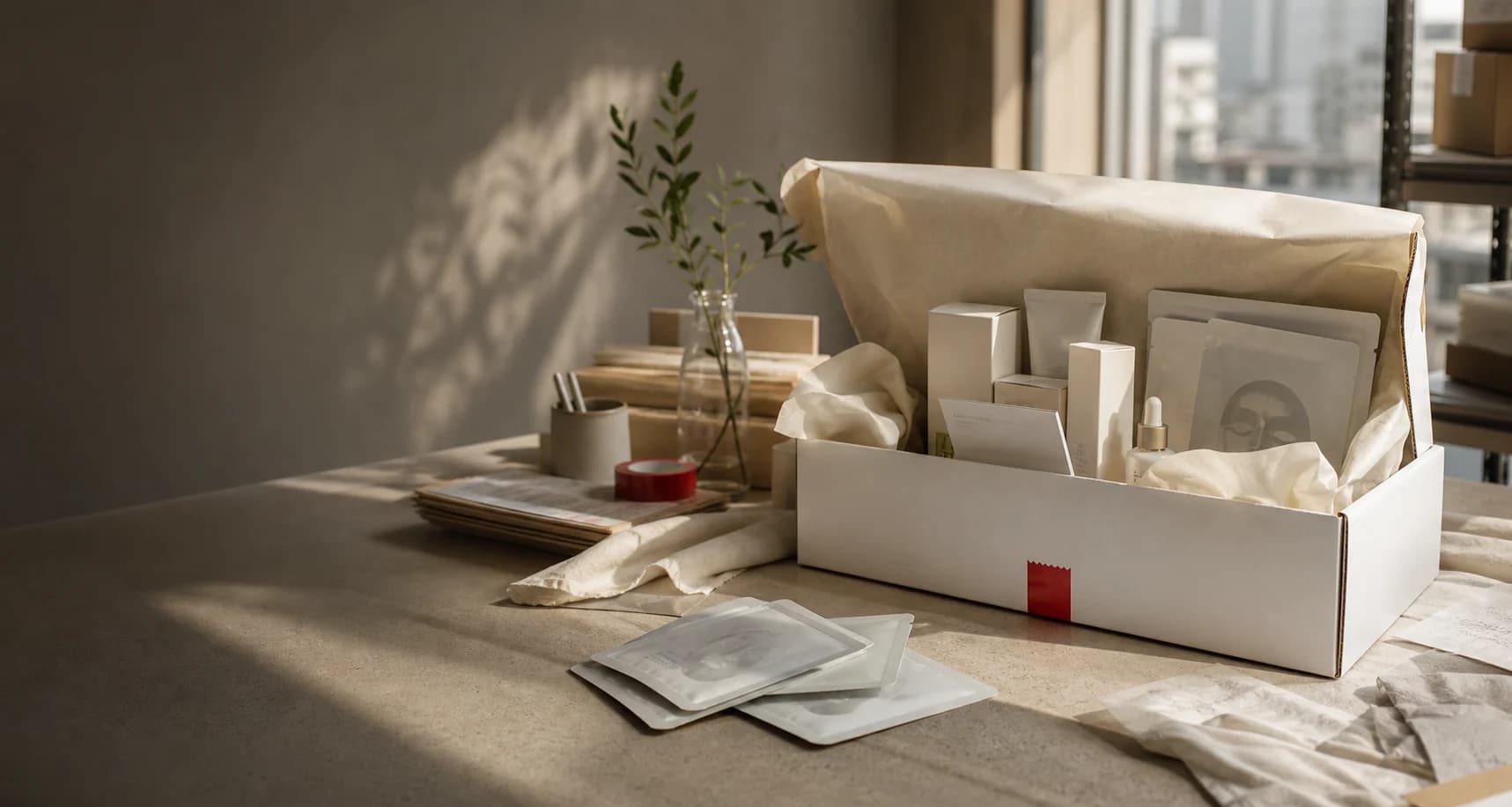 Seoul Dispatch skincare box packed with Korean products