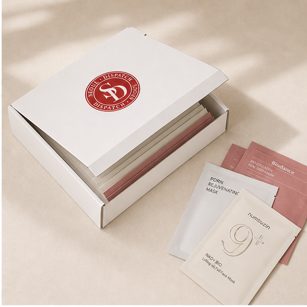 Seoul Dispatch Mask Box open with mask products